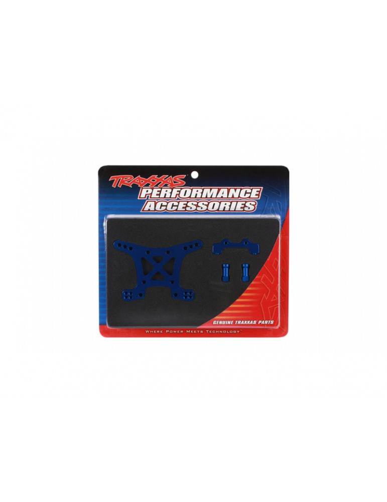 Traxxas Shock tower, front, 7075-T6 aluminum (blue-anodized)