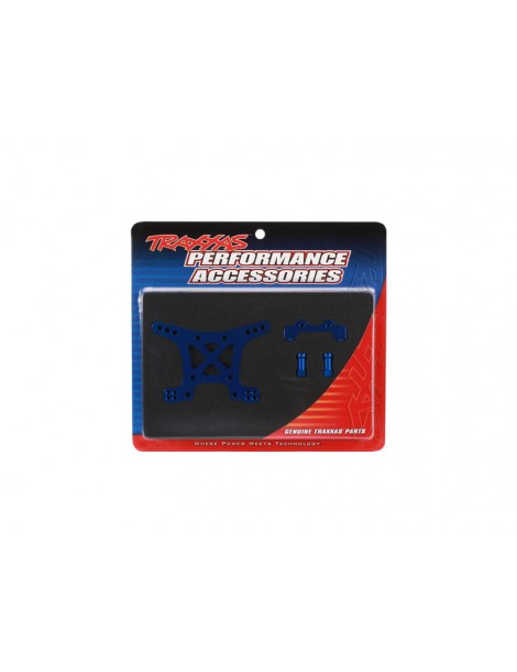 Traxxas Shock tower, front, 7075-T6 aluminum (blue-anodized)