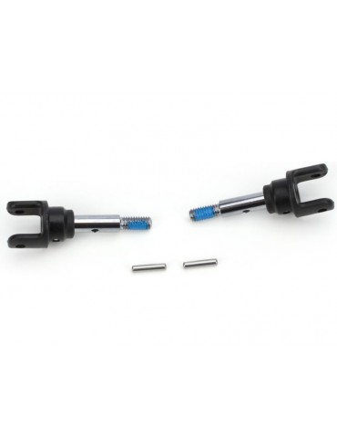 Traxxas Stub axles, front, heavy duty (2)/ yokes (2)/ pins (4)
