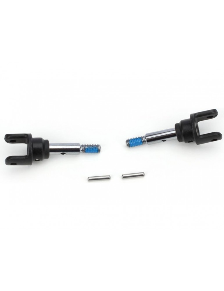 Traxxas Stub axles, front, heavy duty (2)/ yokes (2)/ pins (4)