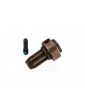 Traxxas Drive hub, front, hardened steel (1)/ screw pin (1)