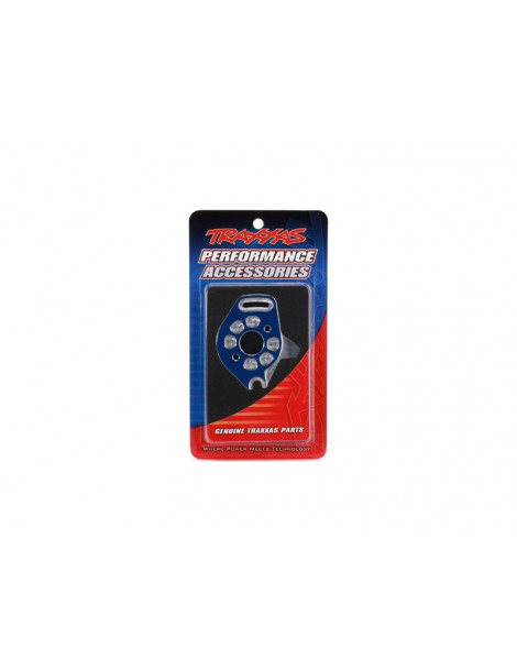Traxxas Plate, motor, 6061-T6 aluminum (blue-anodized)