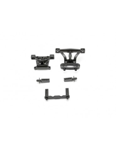 Traxxas Body mounts, front & rear/ body mount posts, front & rear