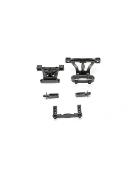 Traxxas Body mounts, front & rear/ body mount posts, front & rear