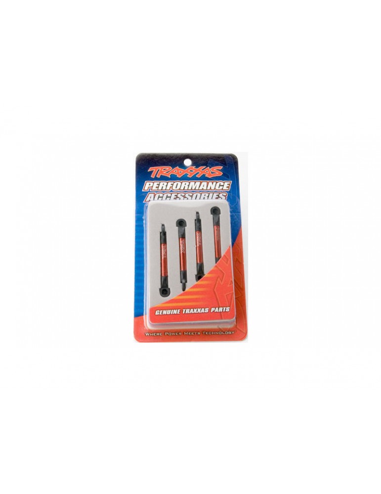 Traxxas Push rods, aluminum (red-anodized) (4)