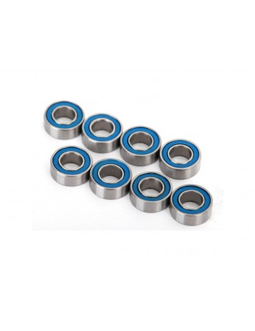 Traxxas Ball bearings, blue rubber sealed (4x8x3mm) (8)