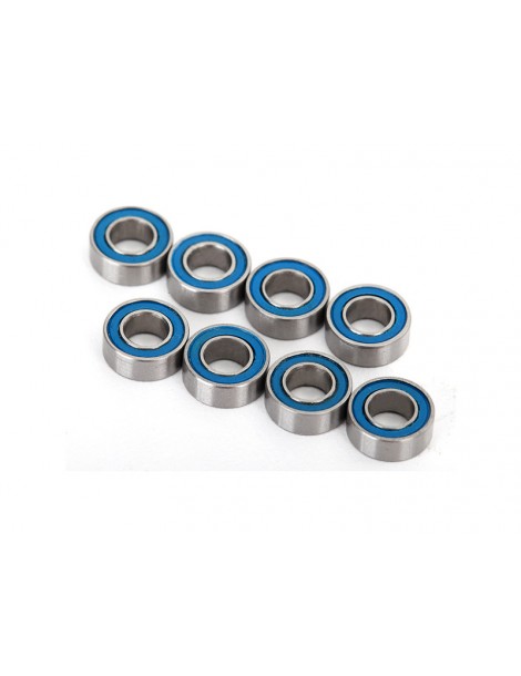 Traxxas Ball bearings, blue rubber sealed (4x8x3mm) (8)
