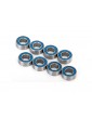 Traxxas Ball bearings, blue rubber sealed (4x8x3mm) (8)