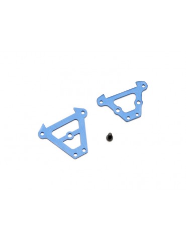 Traxxas Bulkhead tie bars, front & rear (blue-anodized aluminum)