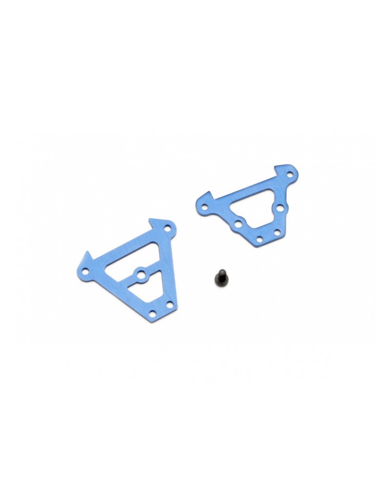 Traxxas Bulkhead tie bars, front & rear (blue-anodized aluminum)