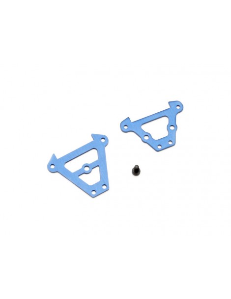Traxxas Bulkhead tie bars, front & rear (blue-anodized aluminum)
