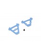 Traxxas Bulkhead tie bars, front & rear (blue-anodized aluminum)