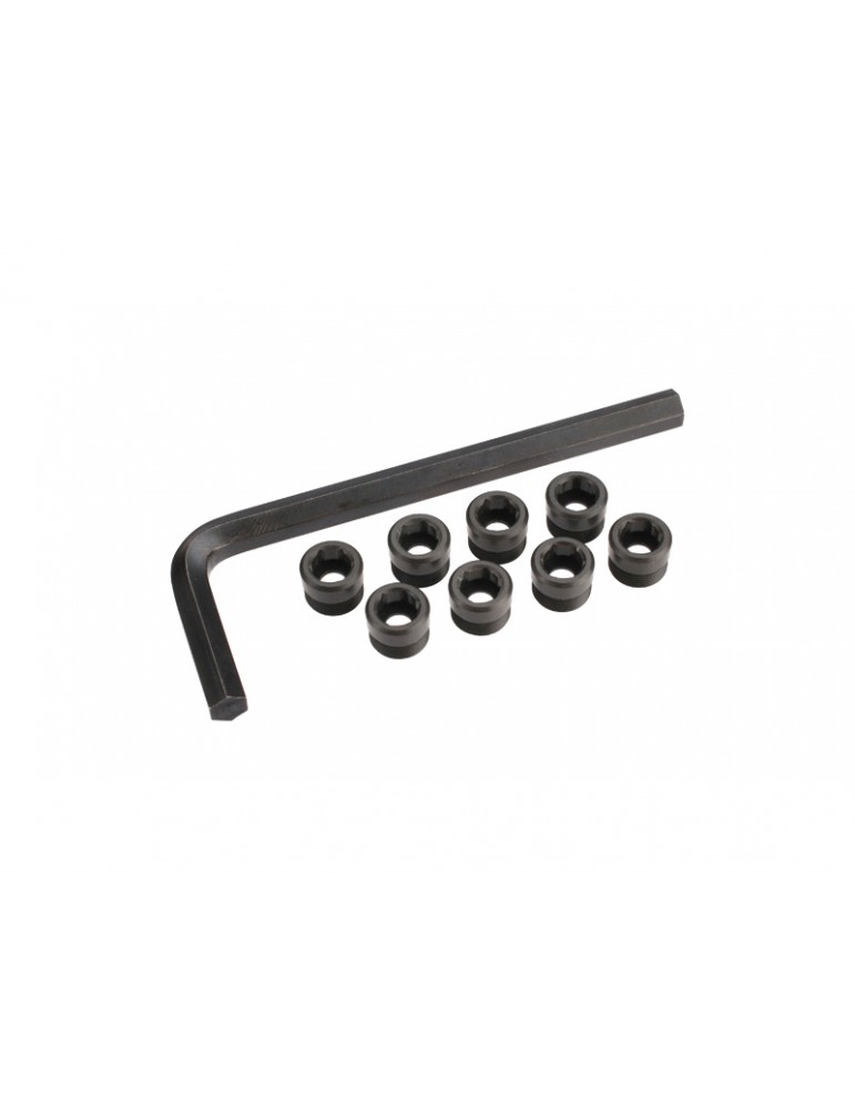 Traxxas Aluminum caps, pivot ball (threaded aluminum, hard-anodized, PTFE-coating) (8)