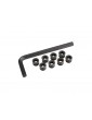 Traxxas Aluminum caps, pivot ball (threaded aluminum, hard-anodized, PTFE-coating) (8)