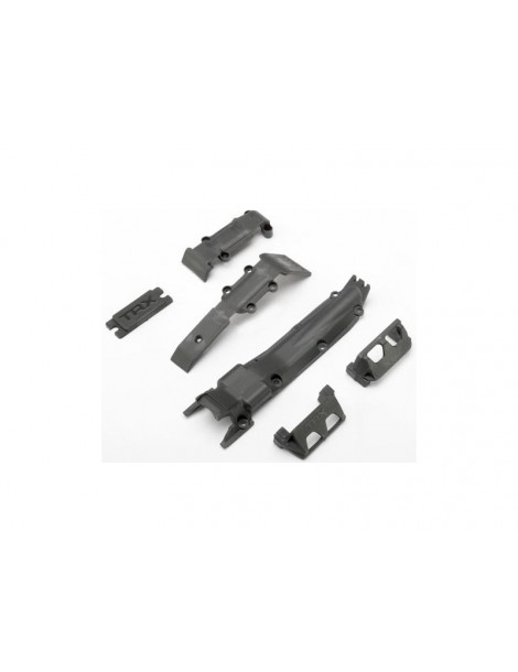 Traxxas Skidplate set, front (1)/ rear (1)/ transmission (1)/ servo guards (2)