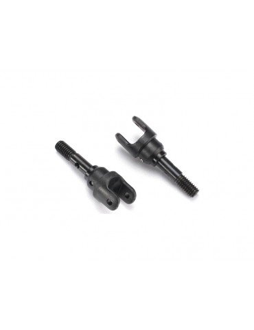 Traxxas Stub axle, steel (2)/ yokes (2) (assembled)