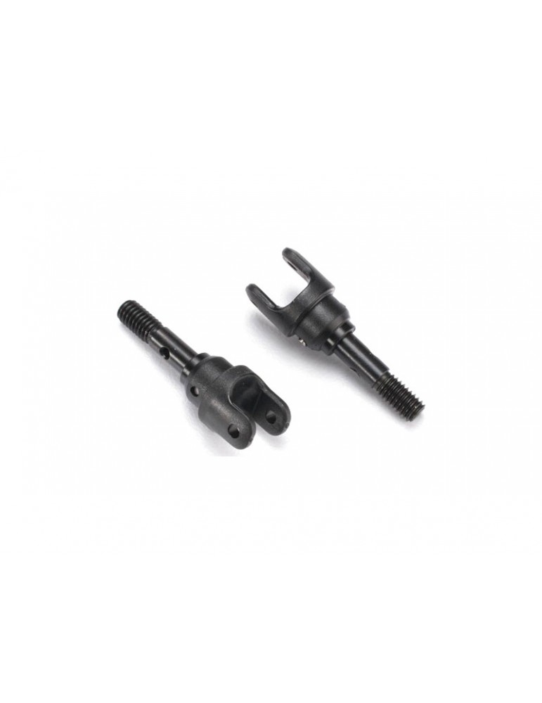 Traxxas Stub axle, steel (2)/ yokes (2) (assembled)
