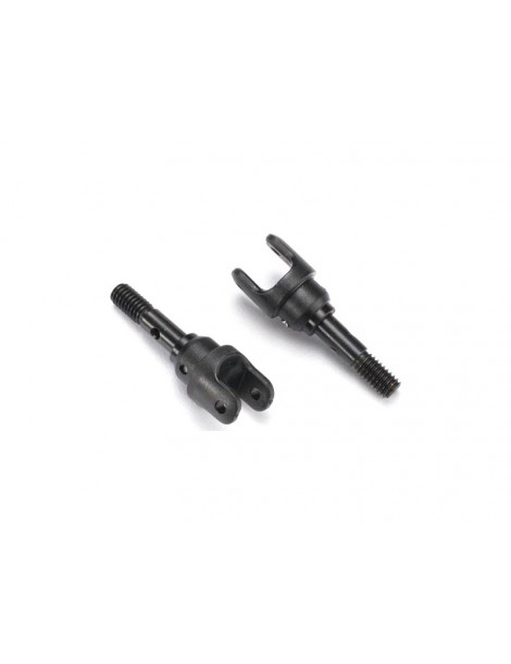 Traxxas Stub axle, steel (2)/ yokes (2) (assembled)