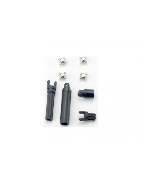 Traxxas Half shafts, center front (1), center rear (1)/ metal u-joints (4)