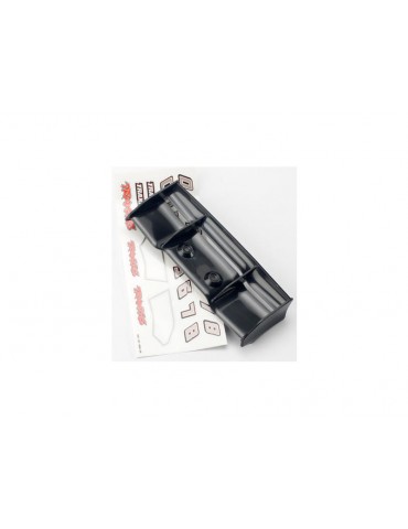 Traxxas Wing, 1/16 E-Revo (black)/ decal sheet