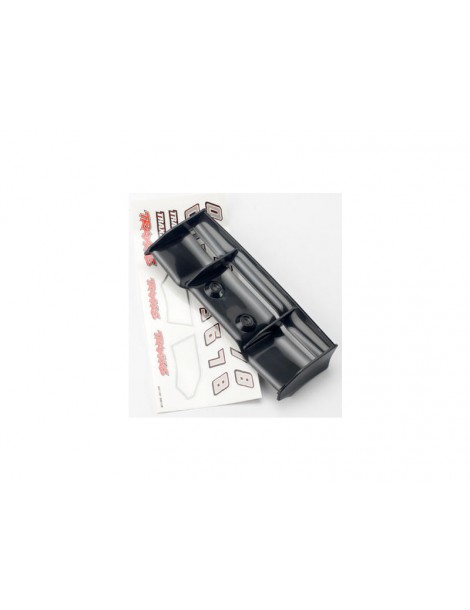 Traxxas Wing, 1/16 E-Revo (black)/ decal sheet