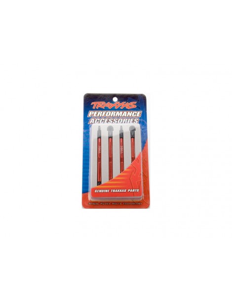 Traxxas Toe links, aluminum (red-anodized) (4)