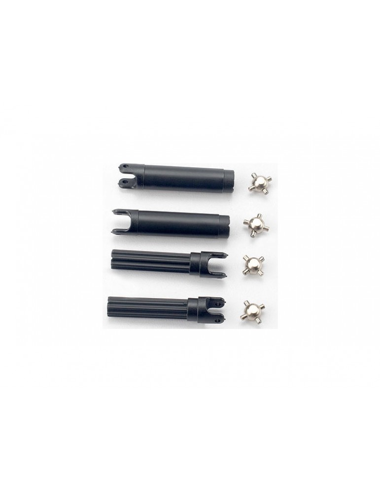 Traxxas Half shafts, left or right/ metal u-joints (4)