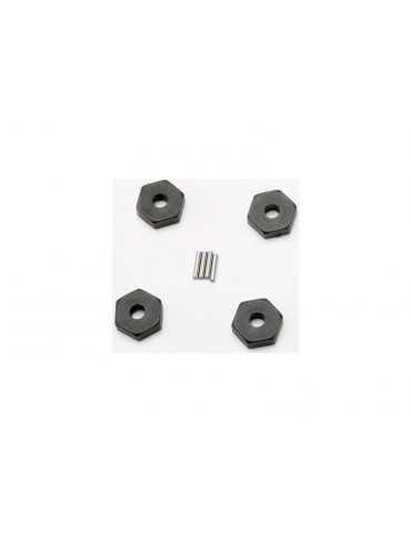 Traxxas Wheel hubs, hex (4)/ axle pins (1.5x8mm) (4)