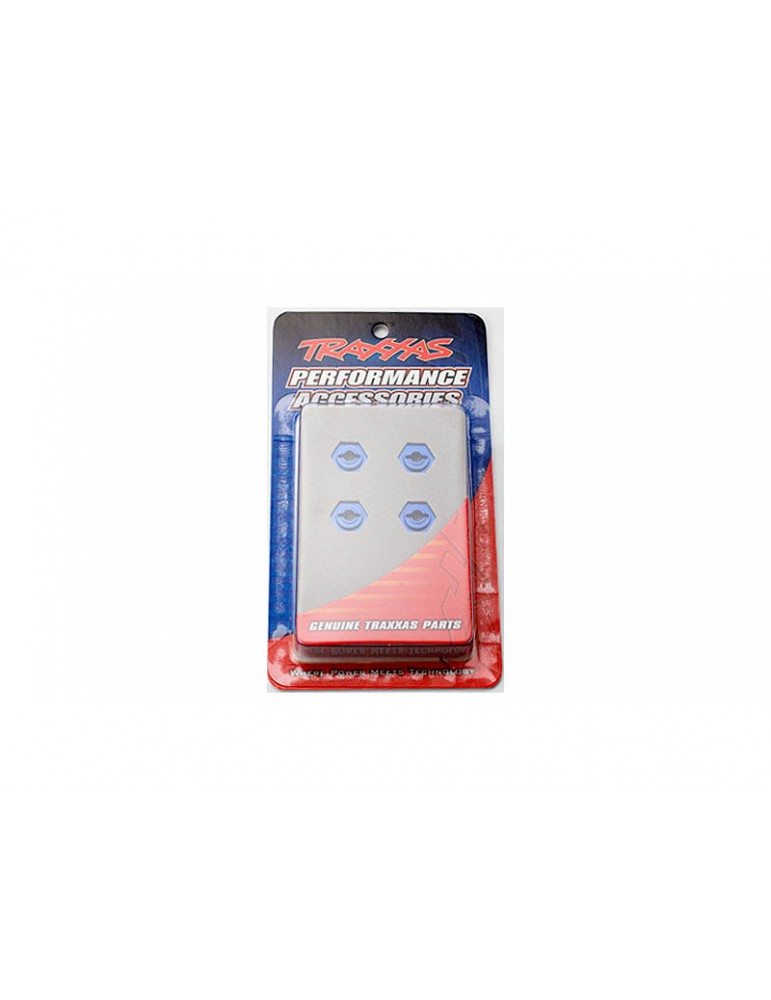 Traxxas Wheel hubs, hex, aluminum (blue-anodized) (4)