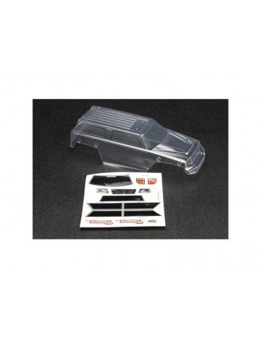Traxxas Body, 1/16 Summit (clear, requires painting)/ grill, lights decal sheet