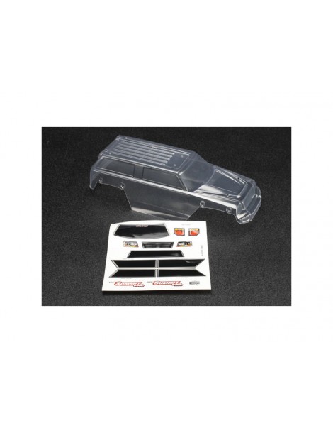 Traxxas Body, 1/16 Summit (clear, requires painting)/ grill, lights decal sheet
