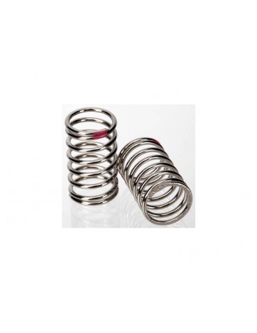 Traxxas Spring, shock (nickel finish) (GTR) (2.77 rate, pink) (2)