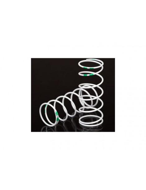 Traxxas Spring, shock, white (GTR long) (0.653 rate green) (2)