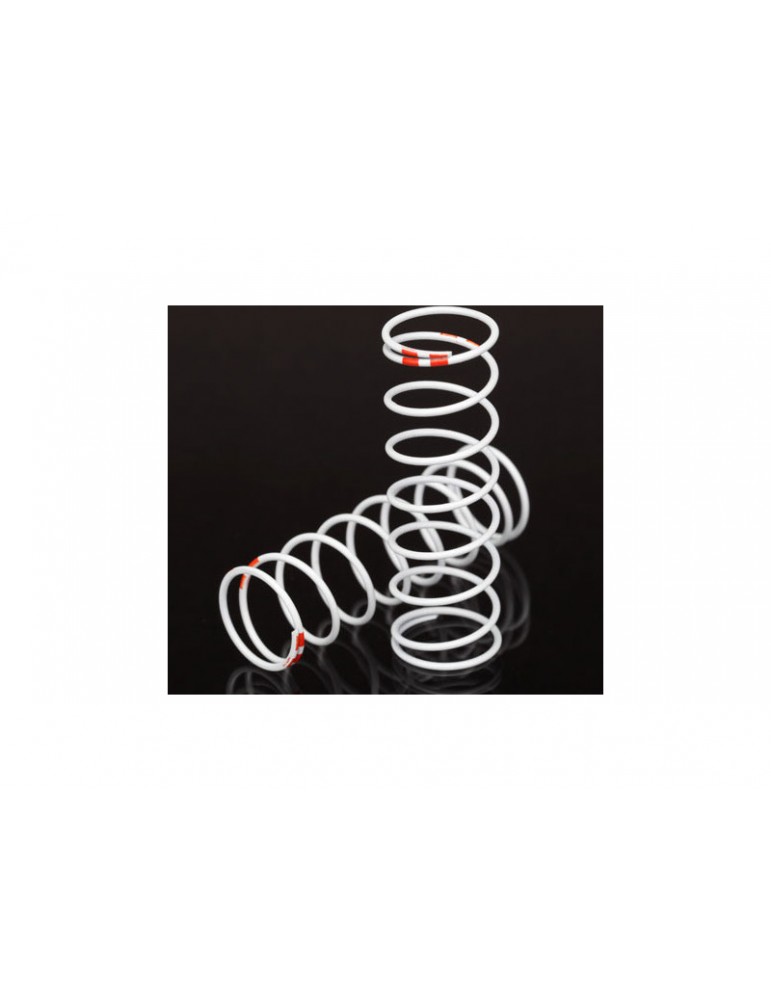 Traxxas Spring, shock, white (GTR xx-long) (0.711 rate orange) (2)