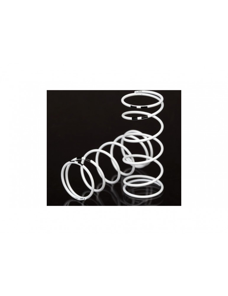Traxxas Spring, shock, white (GTR long) (0.767 rate black) (2)