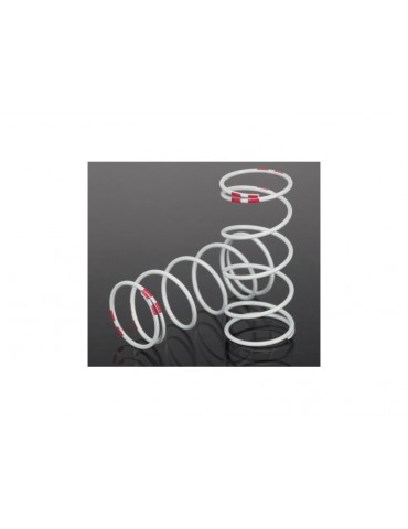 Traxxas Spring, shock, white (GTR long) (0.810 rate pink) (2)
