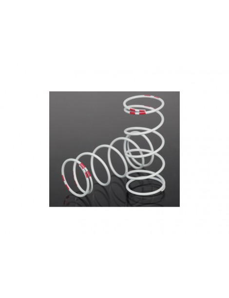 Traxxas Spring, shock, white (GTR long) (0.810 rate pink) (2)