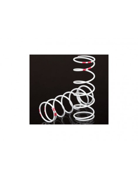 Traxxas Spring, shock, white (GTR xx-long) (0.884 rate pink) (2)