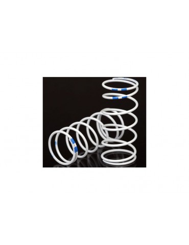 Traxxas Spring, shock, white (GTR long) (0.892 rate blue) (2)