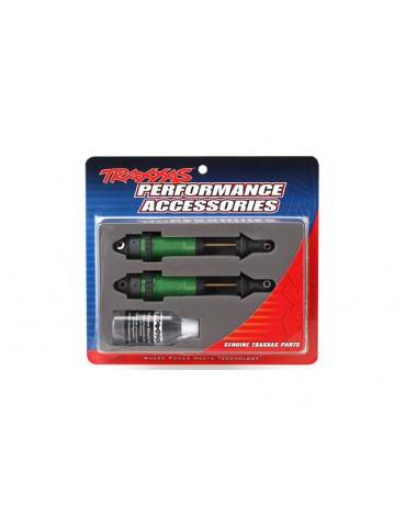 Traxxas Shocks, GTR xx-long green-anodized, PTFE-coated bodies with TiN shafts (2)