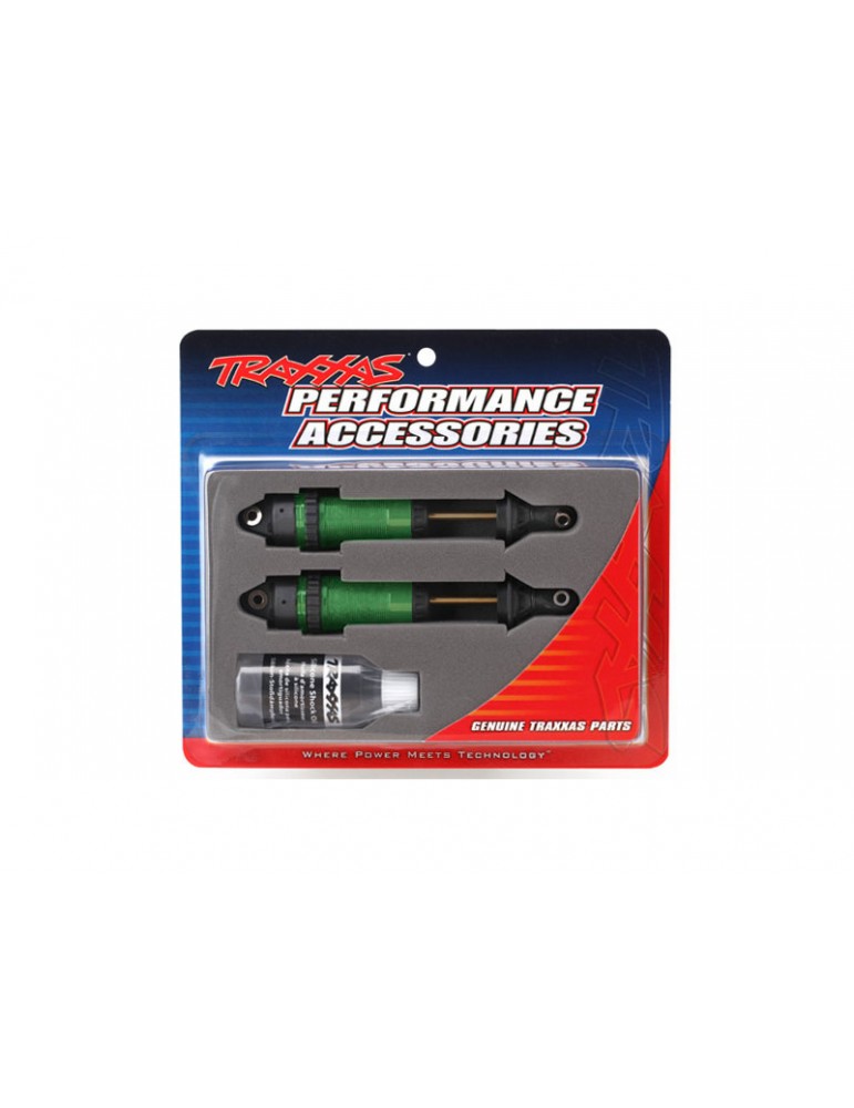 Traxxas Shocks, GTR xx-long green-anodized, PTFE-coated bodies with TiN shafts (2)