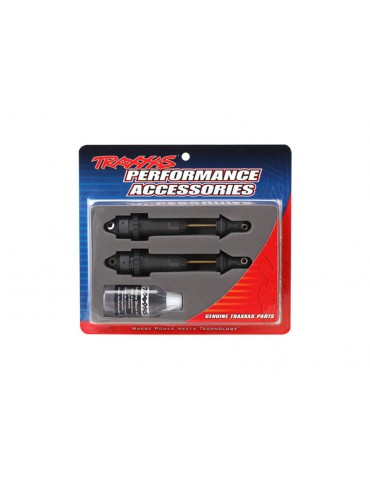 Traxxas Shocks, GTR xx-long hard-anodized, PTFE-coated, TiN shafts (2)