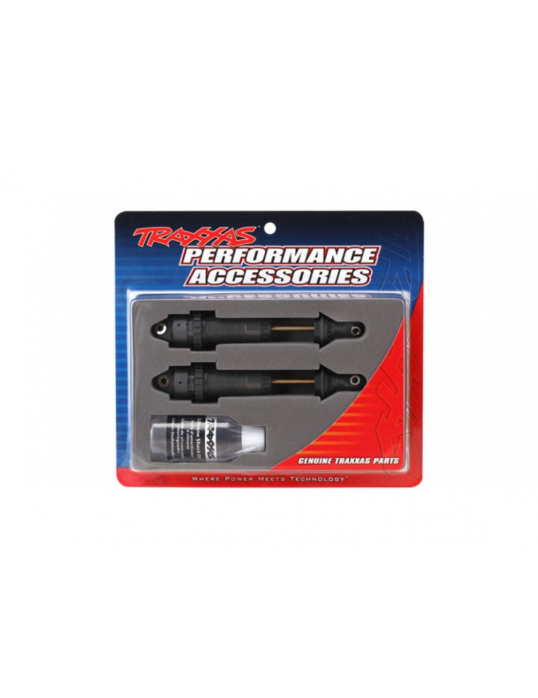 Traxxas Shocks, GTR xx-long hard-anodized, PTFE-coated, TiN shafts (2)