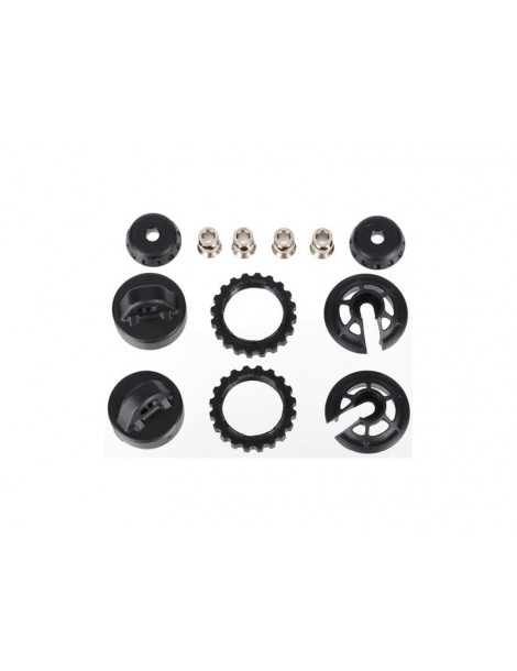 Traxxas Caps and spring retainers, GTR long/xx-long shock (2)