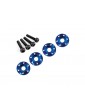 Traxxas Wheel nut washer, machined aluminum, blue/ 3x12mm CS (4)