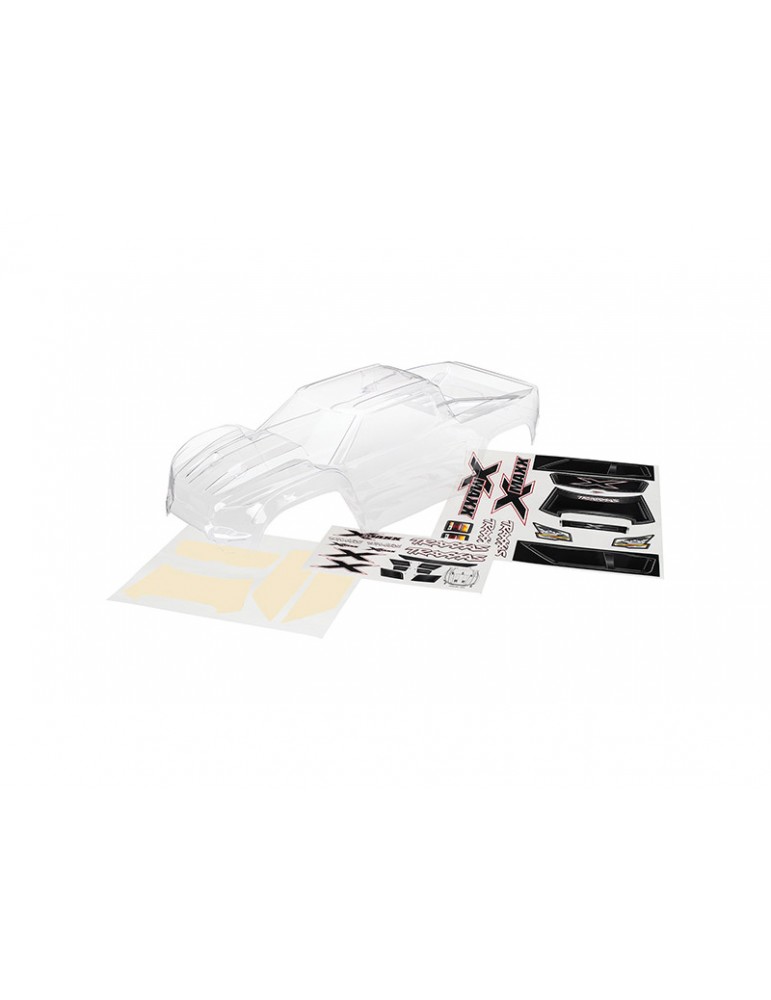 Traxxas Body, X-Maxx (clear, trimmed, requires painting)/ window masks/ decal sheet