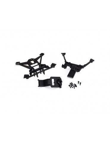 Traxxas Body mounts, front & rear/ hardware