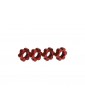 Traxxas Wheel hubs, hex, aluminum (red-anodized) (4)