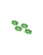 Traxxas Wheel nuts, splined, 17mm, serrated (green-anodized) (4)