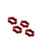 Traxxas Wheel nuts, splined, 17mm, serrated (red-anodized) (4)